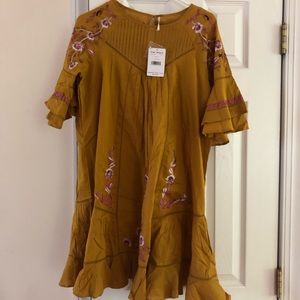 Free People Gold/Mustard Pavlo Dress